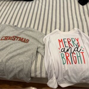 Festive Gray and White Holiday Sweaters